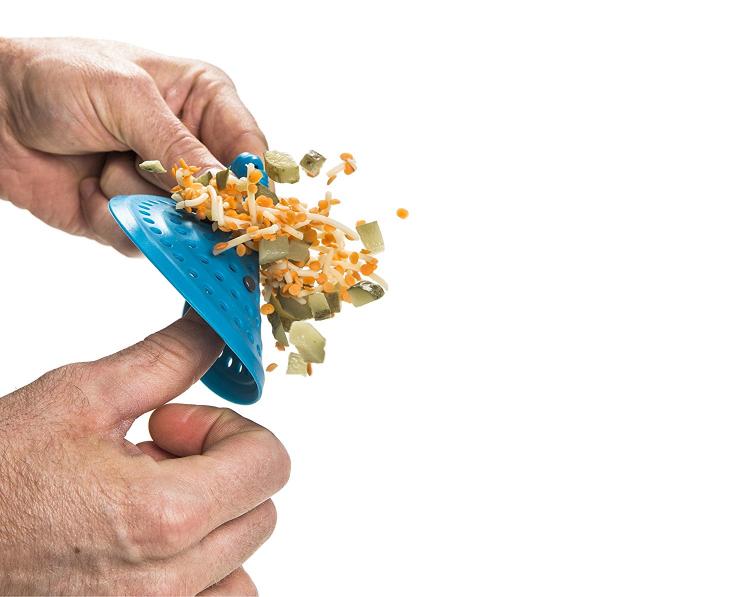 Tweak Drain Strainer - Clean Sink Drains without touching wet food