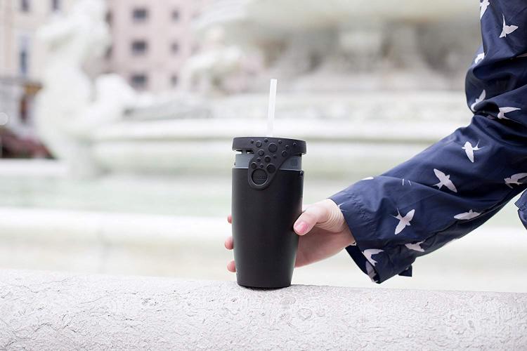 Twizz Travel Mug - Silicone Membrane Mug Lid - Aperture closing lid travel cup
