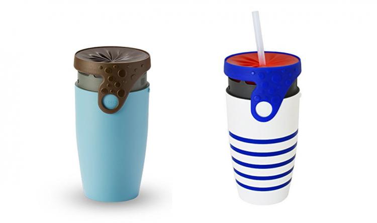 Twizz Travel Mug - Silicone Membrane Mug Lid - Aperture closing lid travel cup