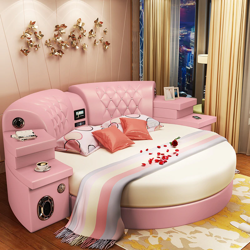 Ultimate Bed 2.0 - Bed with integrated massage chairs, bed with integrated surround sound speakers, bed with built-in TV