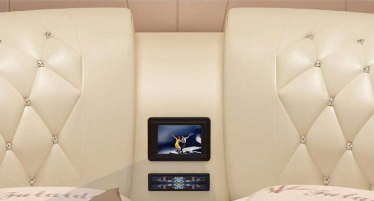 Ultimate Bed 2.0 - Bed with integrated massage chairs, bed with integrated surround sound speakers, bed with built-in TV