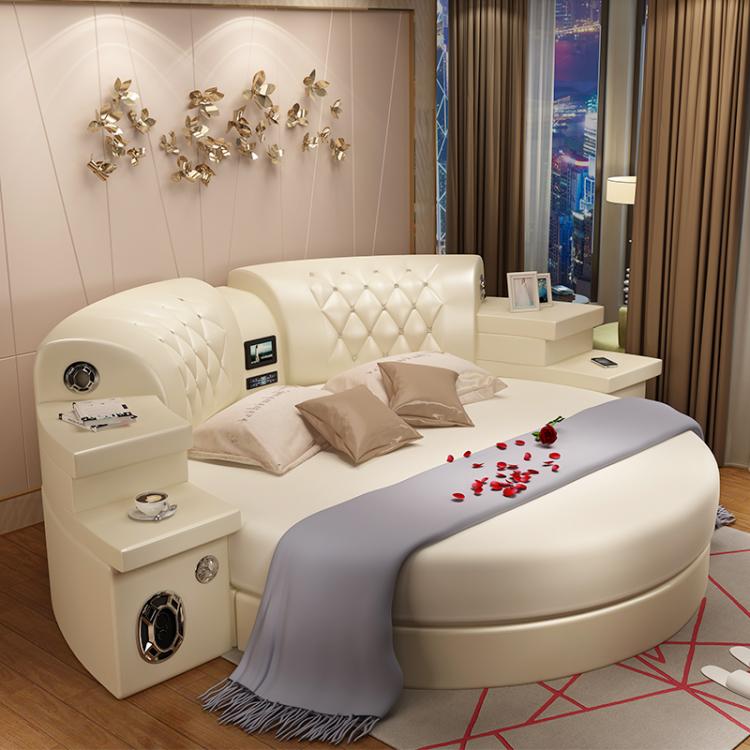 Ultimate Bed 2.0 - Bed with integrated massage chairs, bed with integrated surround sound speakers, bed with built-in TV