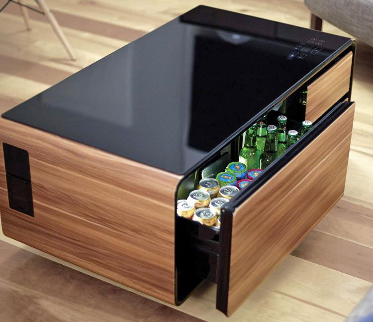 Ultimate Coffee Table With Built-In Fridge and Speaker System - Smart Coffee Table Gadget