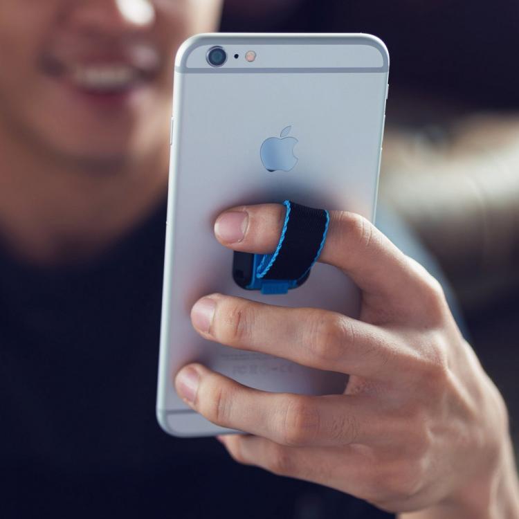 Ungrip Finger Loop Phone Holder - Rear safety loop on back of smart phone prevents dropping your phone