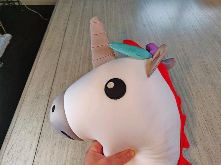 Unicorn Pillow Converts Into a Rainbow Travel Neck Pillow - Unicorn/Rainbow changing travel pillow