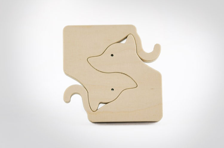 Unique Wooden Animal Puzzles For Babies - Dogs