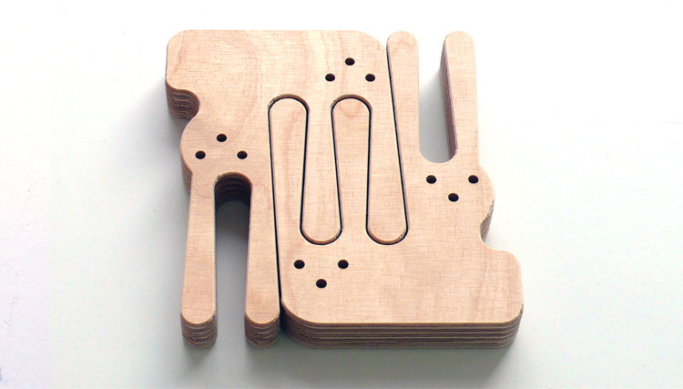 Unique Wooden Animal Puzzles For Babies - Rabbits