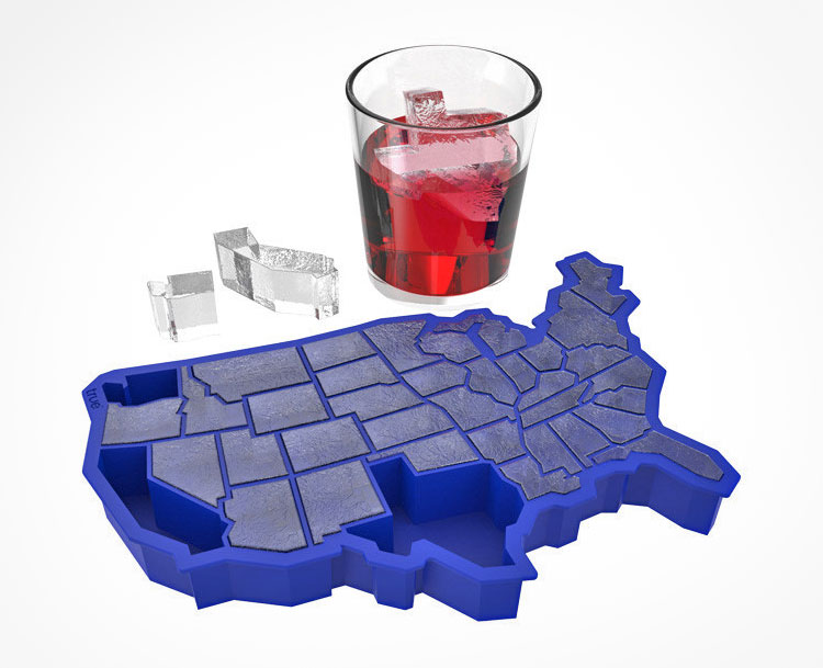 United States Shaped Ice Cube Tray