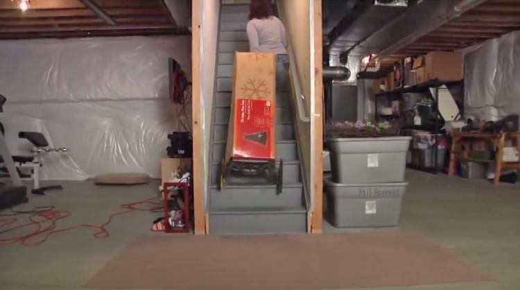 UpCart Stair Climbing Trolley Cart - Foldable helps you haul things up and down stairs