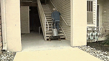 UpCart Stair Climbing Trolley Cart - Foldable helps you haul things up and down stairs