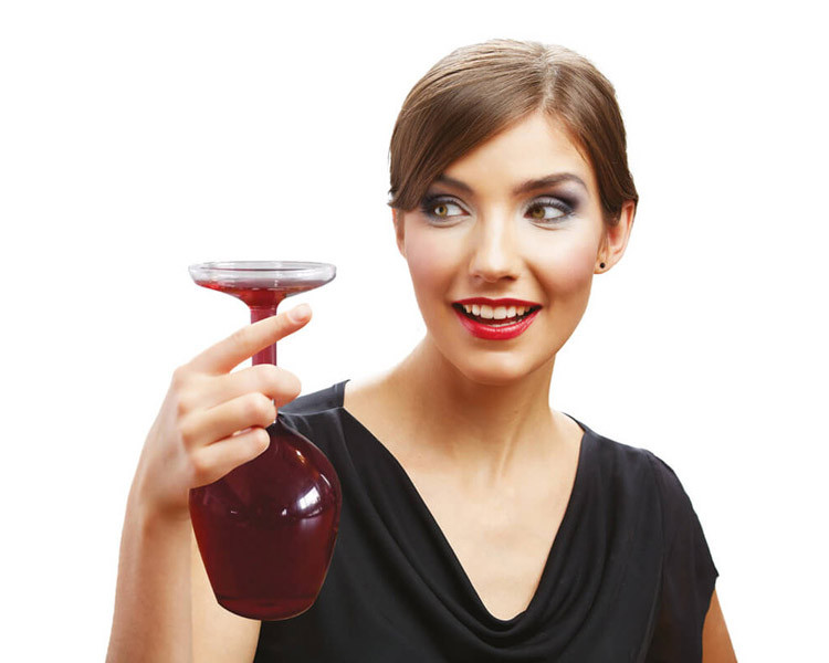 Upside Down Wine Glass