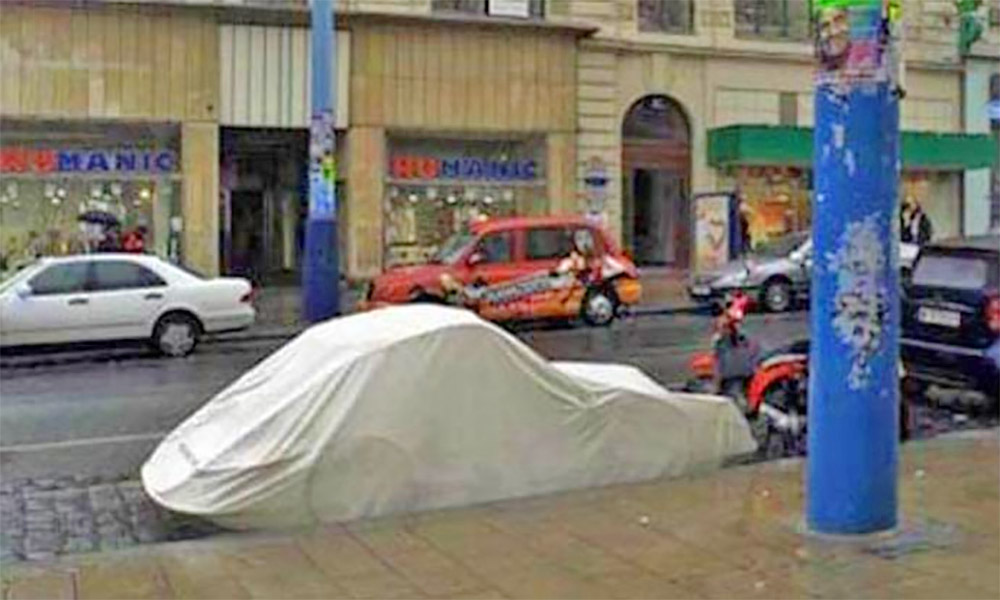 Car Shaped Tent Is Perfect For Urban Camping and Holding Parking Spaces - Urban Camping Tent shaped like car