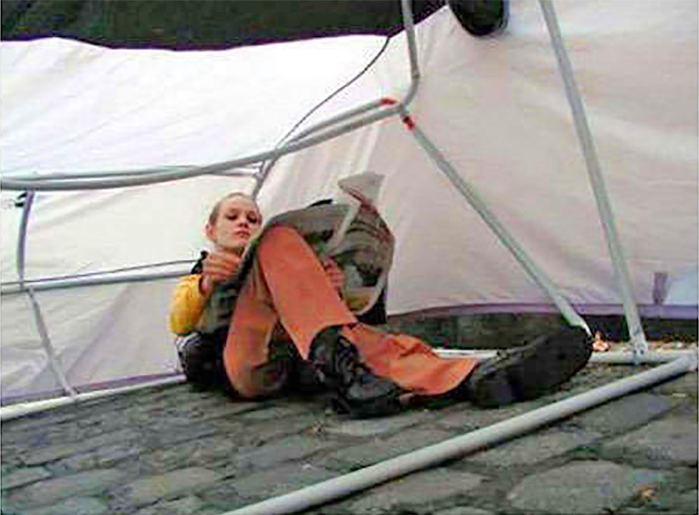 Car Shaped Tent Is Perfect For Urban Camping and Holding Parking Spaces - Urban Camping Tent shaped like car