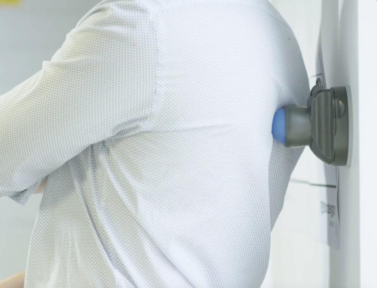 Vertiball Wall Mounted Back Massager - Portable Wall attached ball roller back massage tool