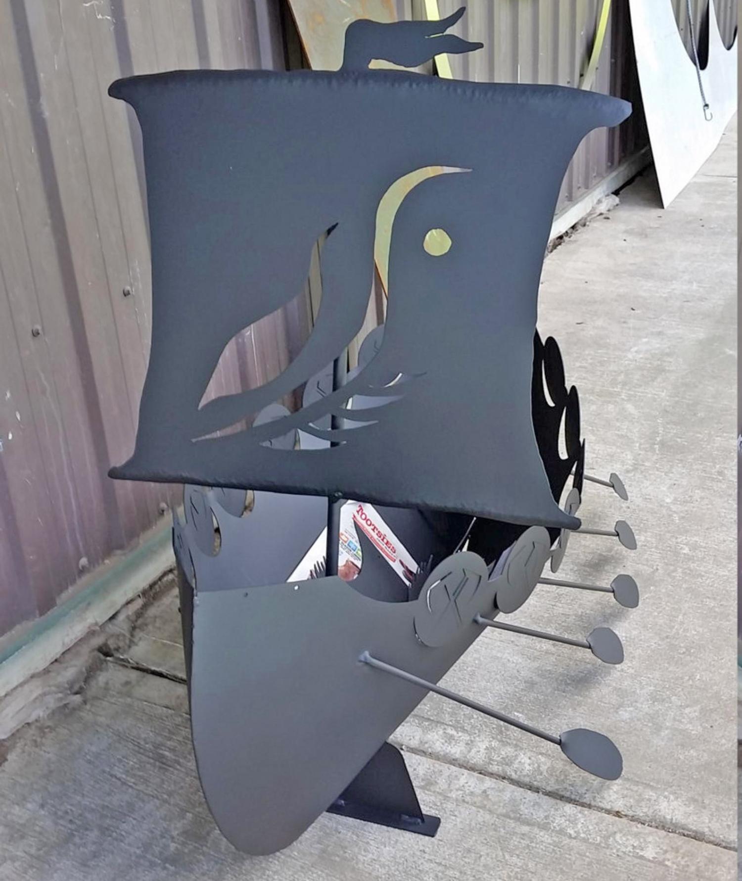 Viking Ship Fire Pit - Metal Fabricated Viking Ship