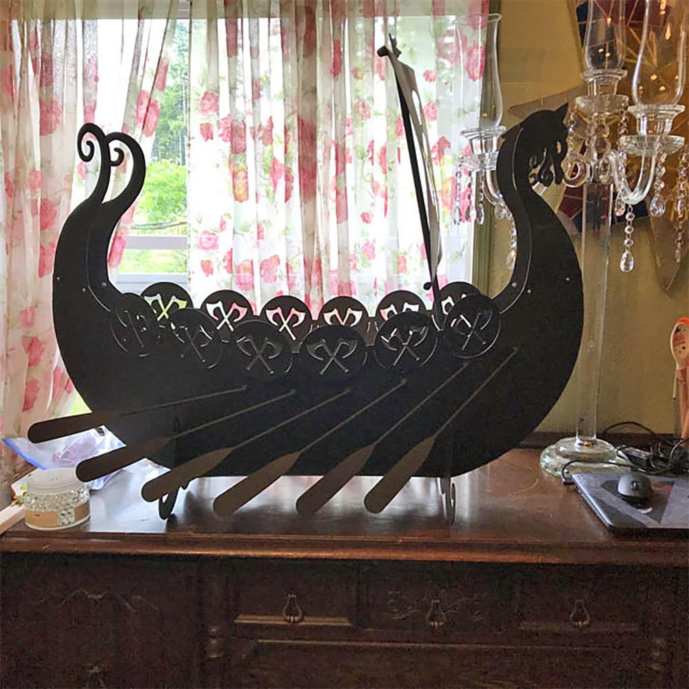 Viking Ship Fire Pit - Metal Fabricated Viking Ship