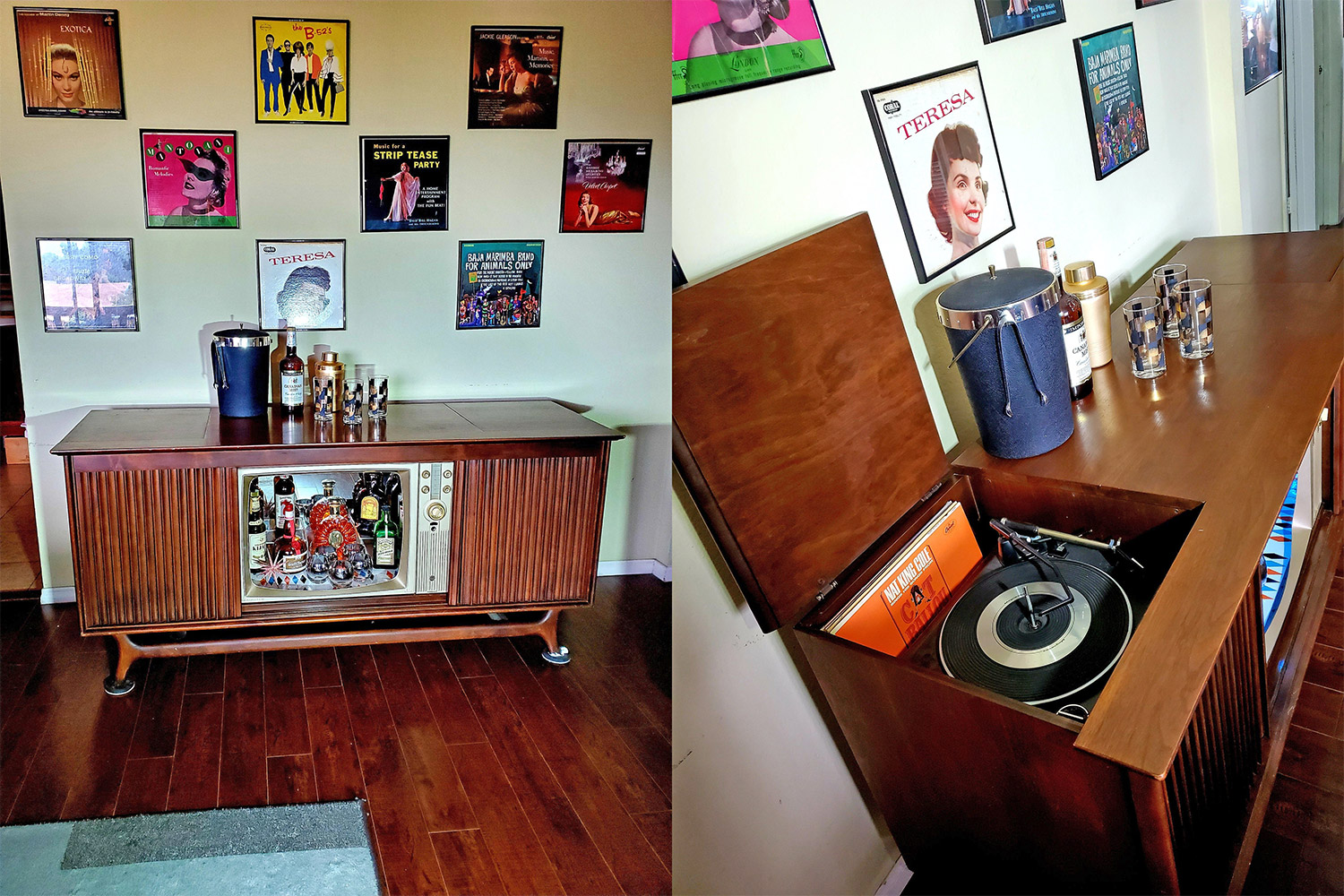 Vintage TV Liquor Cabinets - How to build diy retro television booze cabinet bar cart