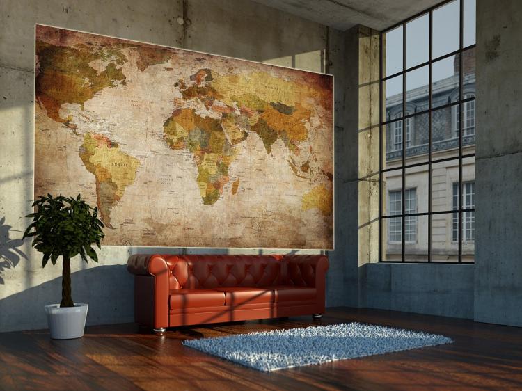 Vintage World Map Wall Mural - Giant Vintage World Map Wallpapper