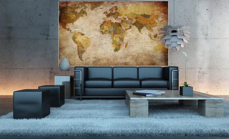 Vintage World Map Wall Mural - Giant Vintage World Map Wallpapper