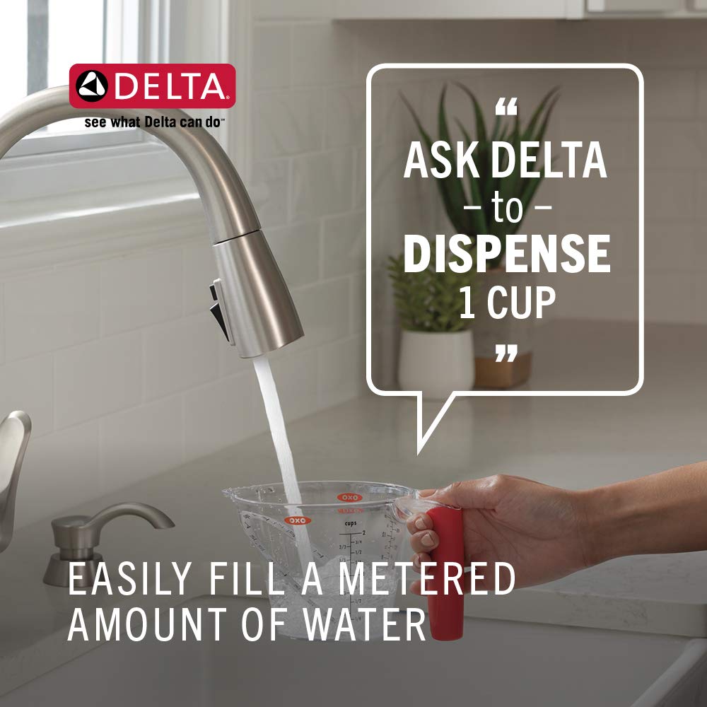 Delta Voice-Activated Smart Faucet - Turns on water hands-free - Smart Faucet gives precise water measurements