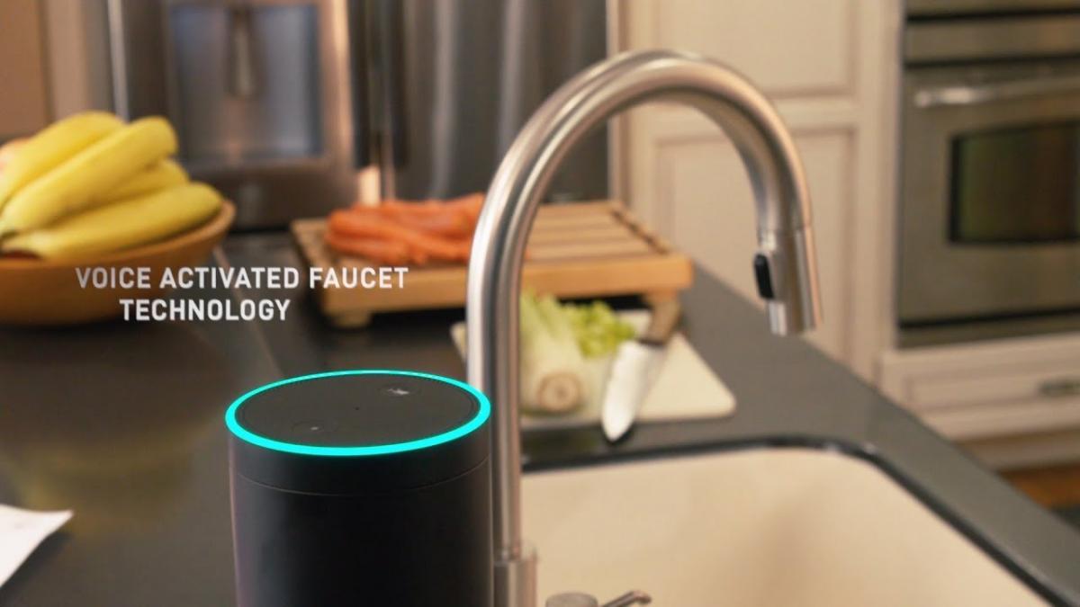Delta Voice-Activated Smart Faucet - Turns on water hands-free - Smart Faucet gives precise water measurements