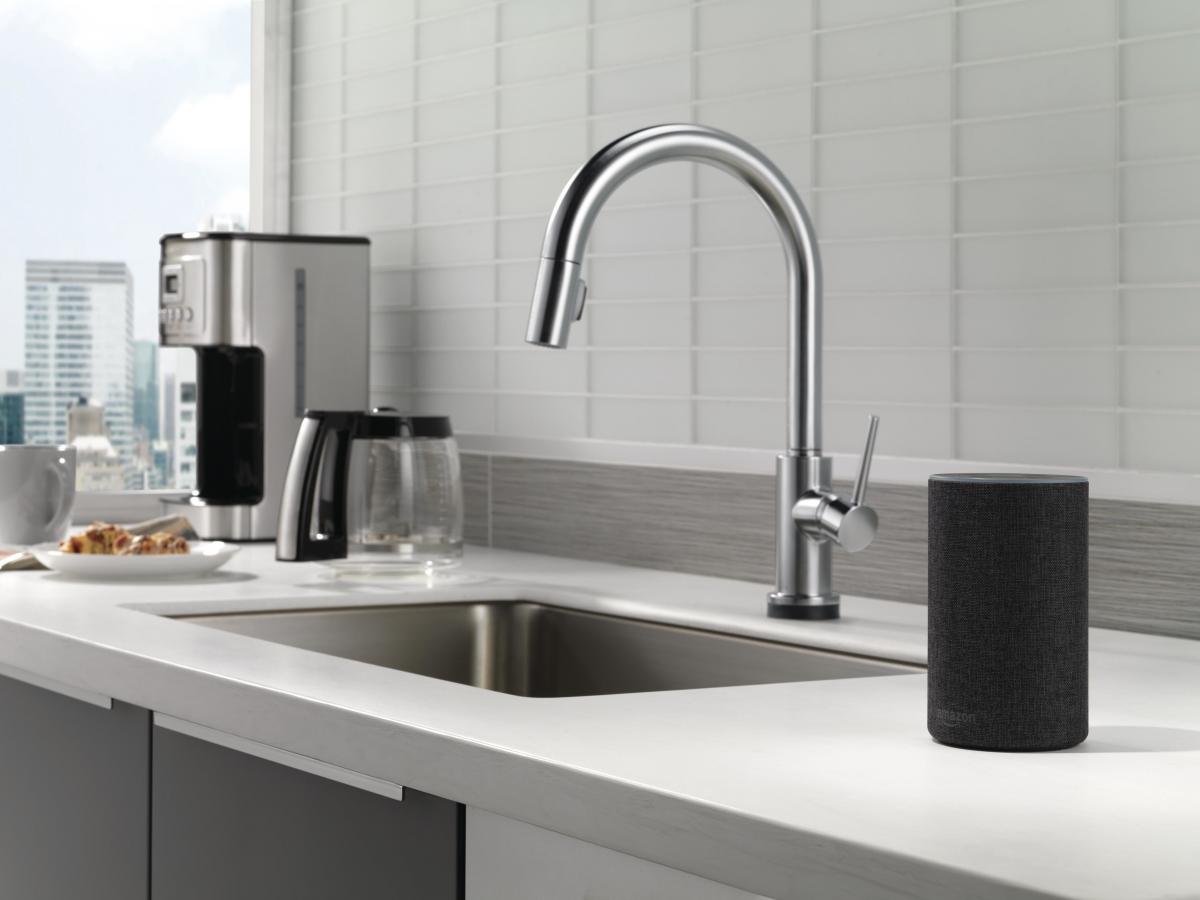 Delta Voice-Activated Smart Faucet - Turns on water hands-free - Smart Faucet gives precise water measurements