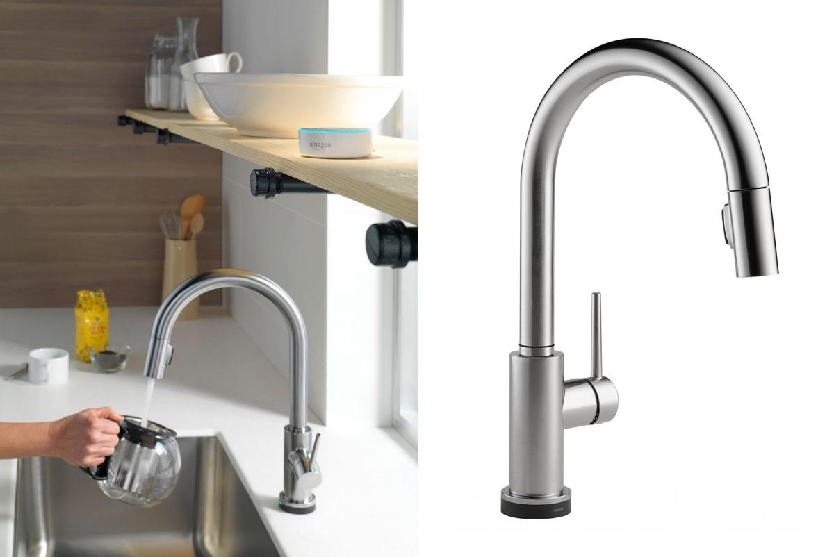 Delta Voice-Activated Smart Faucet - Turns on water hands-free - Smart Faucet gives precise water measurements