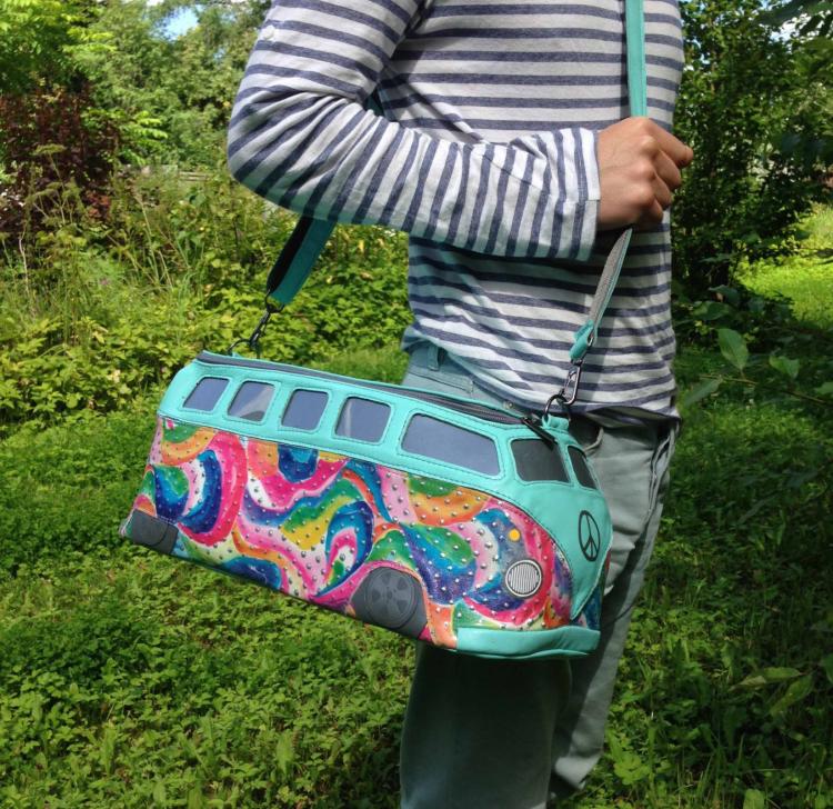 Volkswagen Hippy Bus Leather Purse/Bag