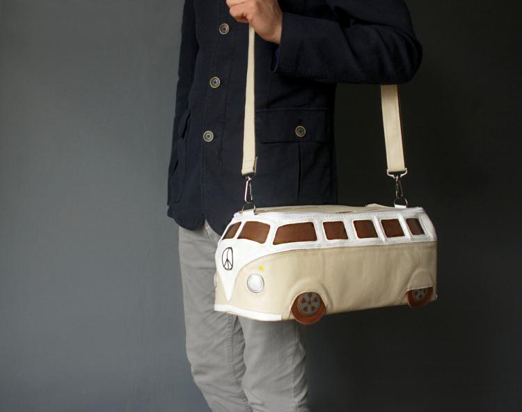 Volkswagen Hippy Bus Leather Purse/Bag