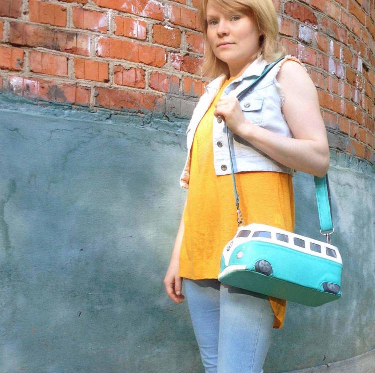 Volkswagen Hippy Bus Leather Purse/Bag