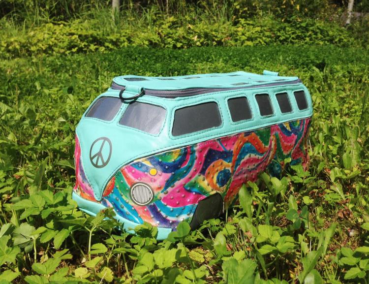 Volkswagen Hippy Bus Leather Purse/Bag