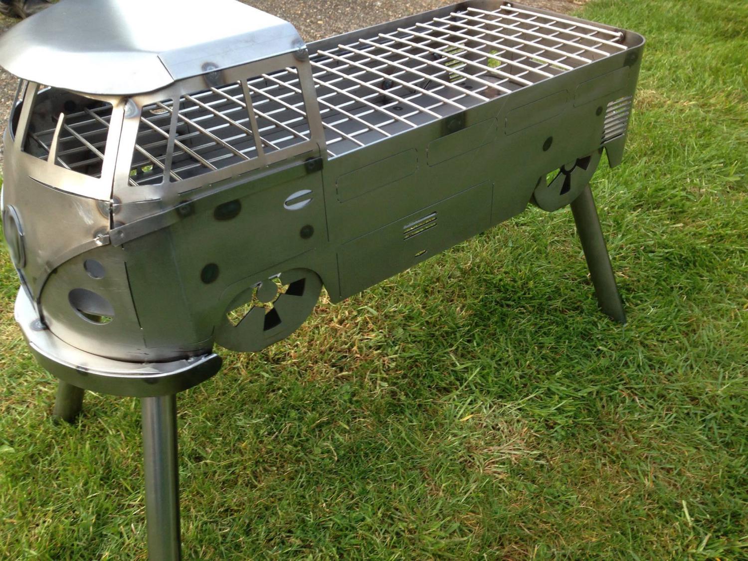 Volkswagen Bus Barbecue Grill - VW Hippy Van BBQ