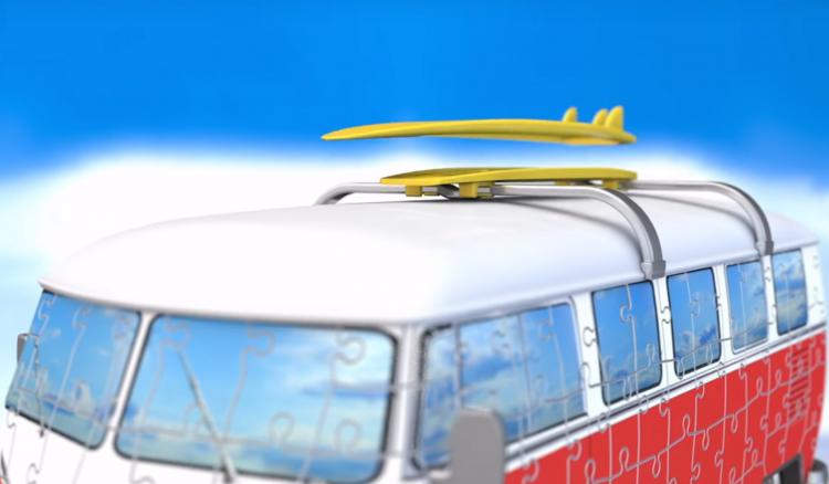 Volkswagen Camper Van 3D Puzzle - VW 3D Hippy Van Jigsaw Puzzle