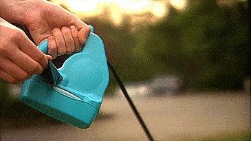 WalkWhiz Multi-Leash: Retractable Dog Leash With Integrated Waste Bag Holder and Water Bowl