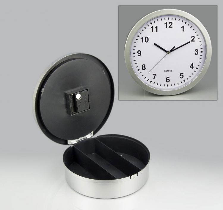 Wall Clock Secret Stash Safe