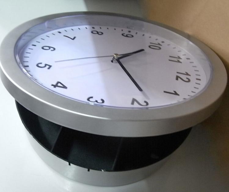 Wall Clock Secret Stash Safe