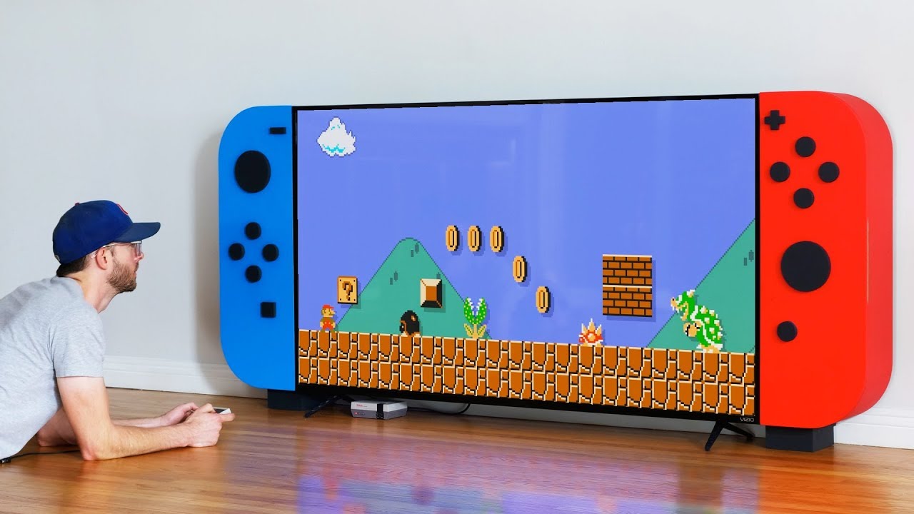 Wall-Mounted Cabinets Turn Your TV Into a Giant Nintendo Switch - Nintendo Switch TV Cabinets