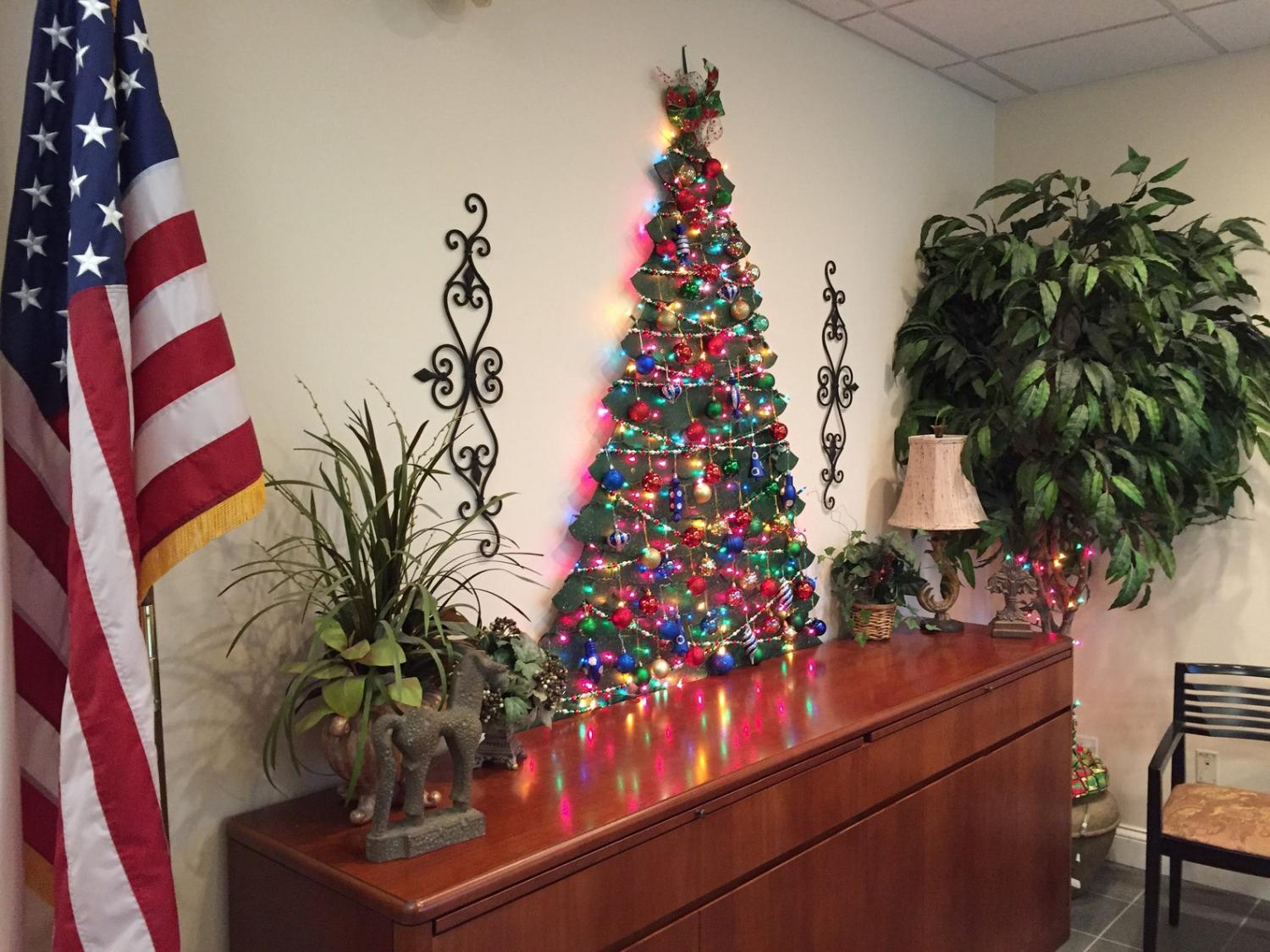 Flat Wall Mounted Christmas Trees Save Space In Smaller Homes