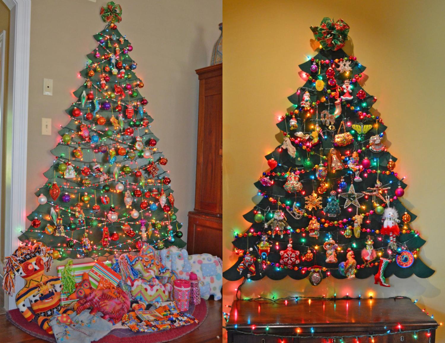 Flat Wall Mounted Christmas Trees Save Space In Smaller Homes