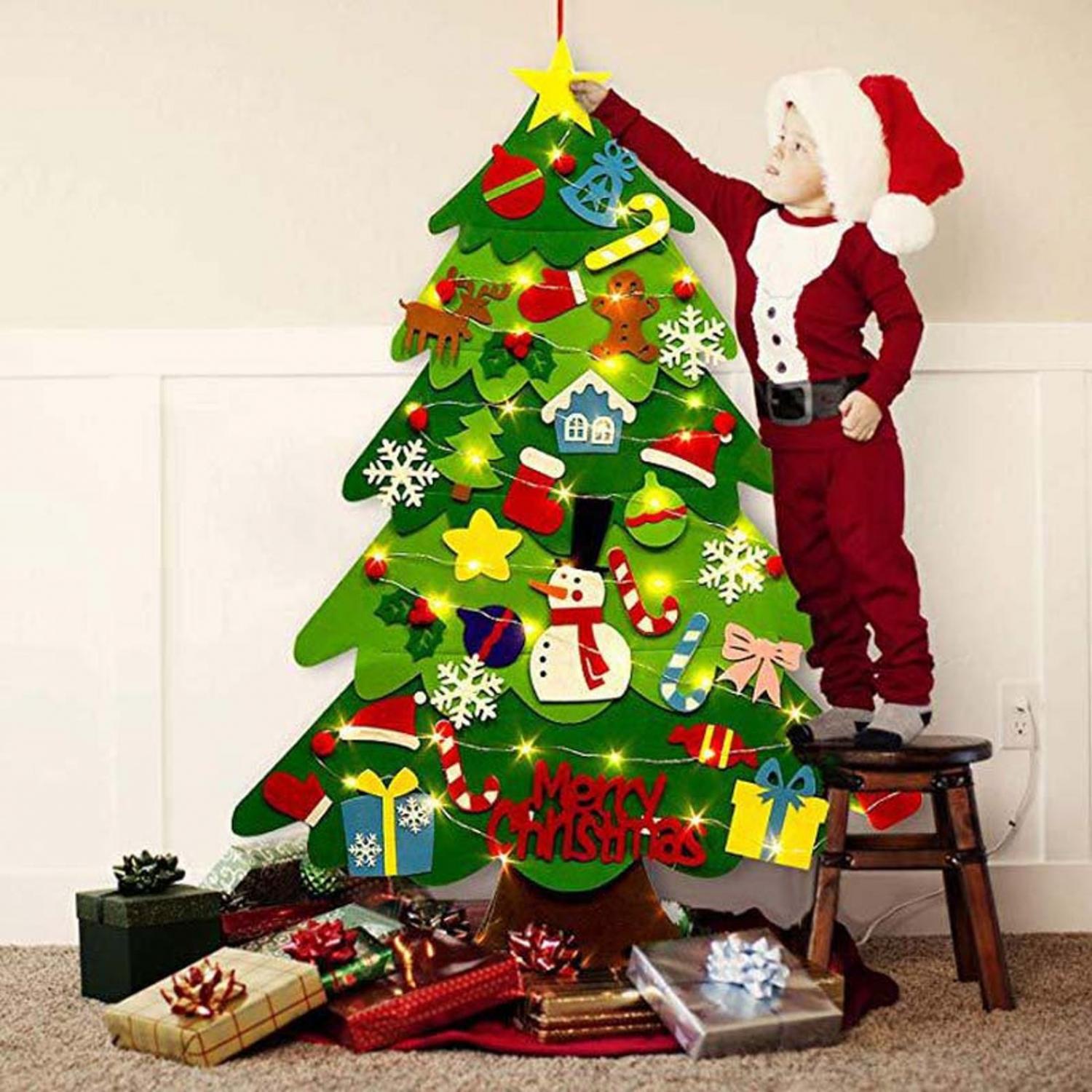 Flat Wall Mounted Christmas Trees Save Space In Smaller Homes