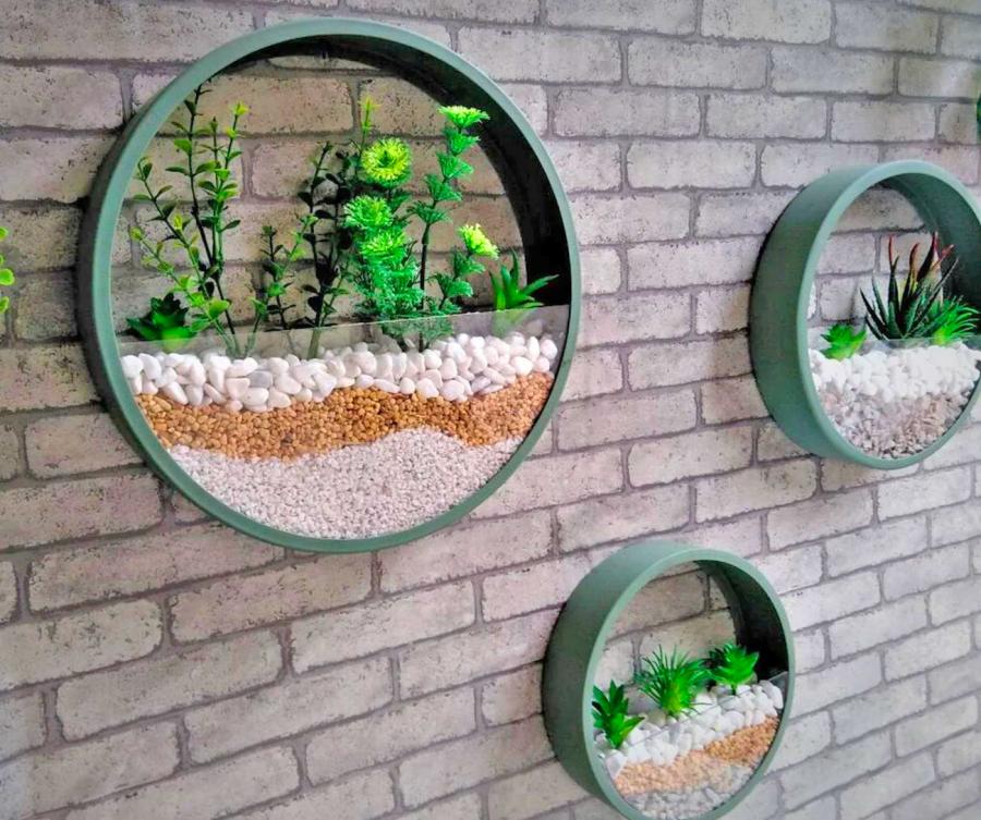 Wall Mounted Circular Terrariums