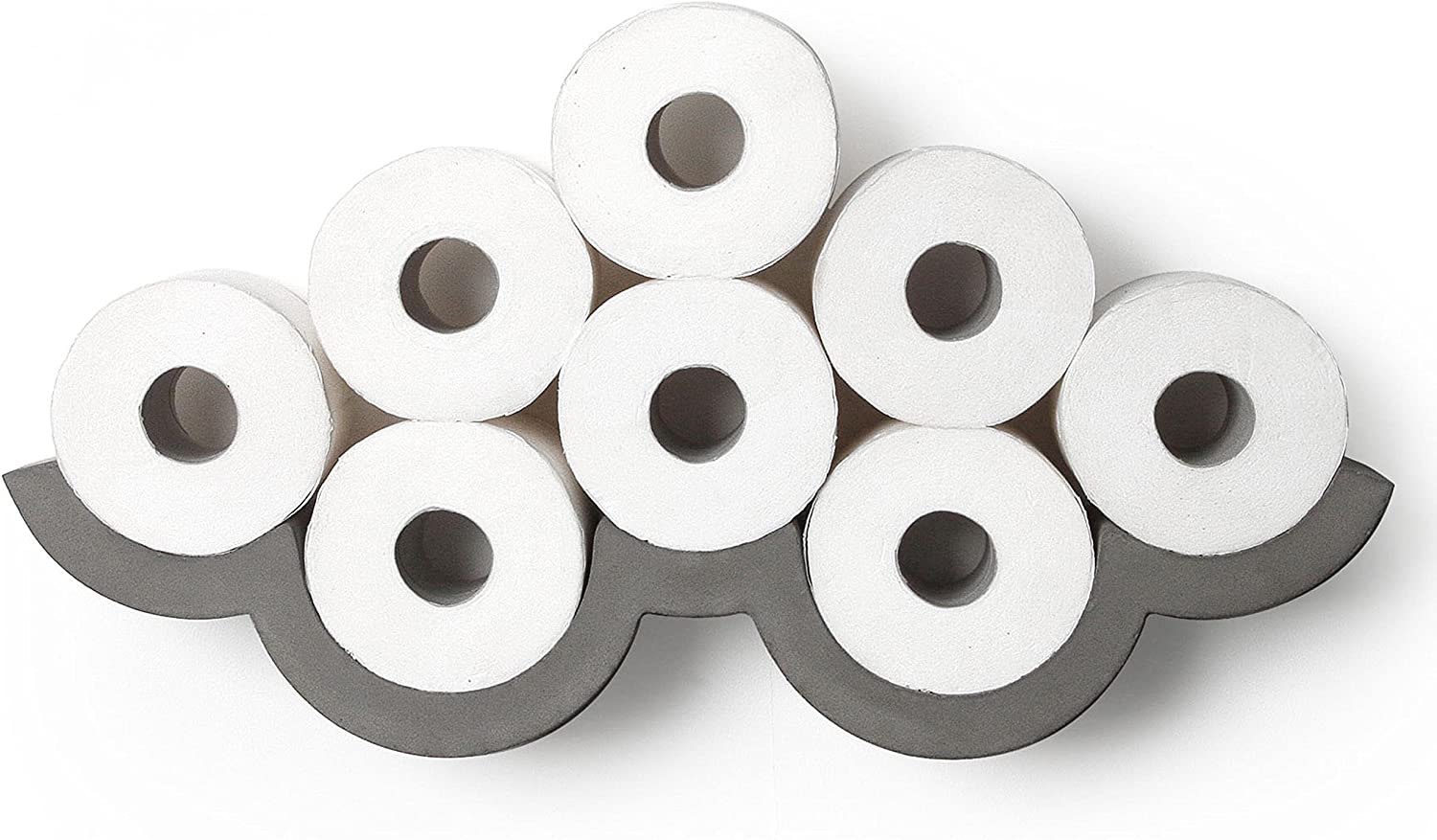 Cloud Shaped Toilet Paper Holder Made From Concrete