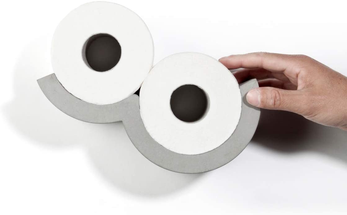 Cloud Shaped Toilet Paper Holder Made From Concrete