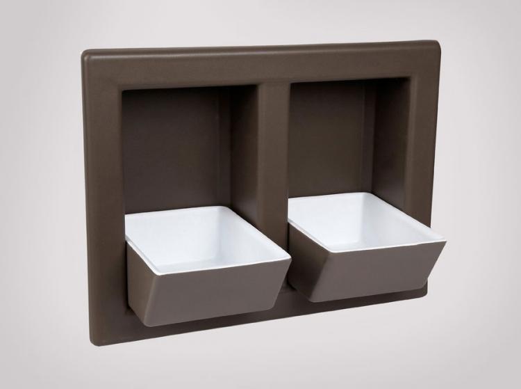 Designer Wall Mounted Pet Food Bowls