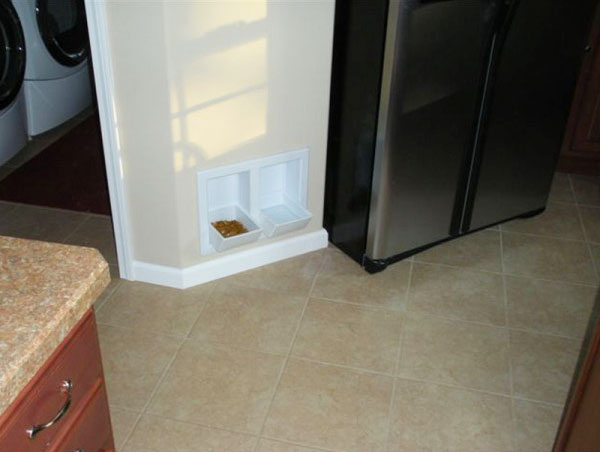 Designer Wall Mounted Pet Food Bowls