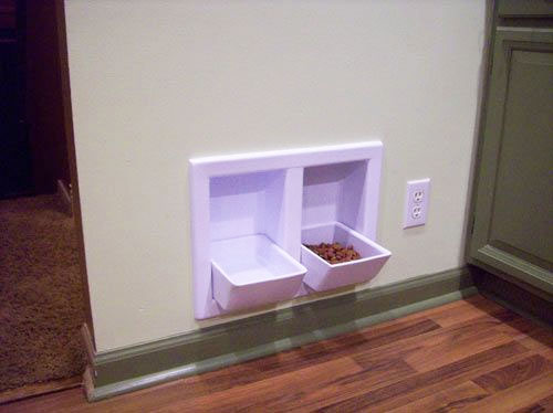 Designer Wall Mounted Pet Food Bowls