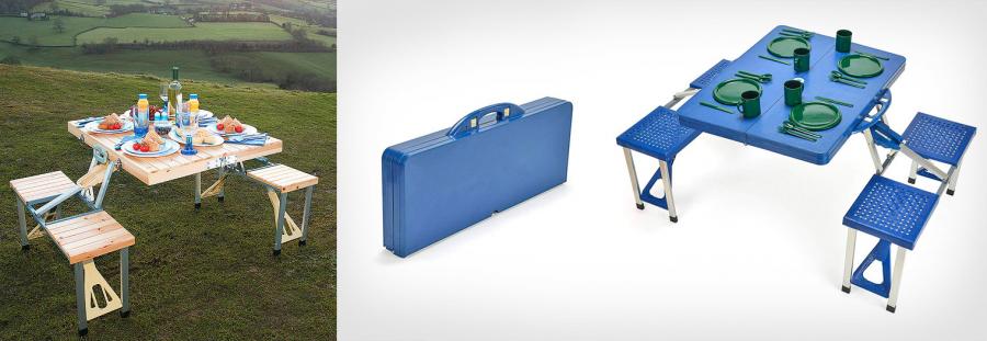 Wall Mounted Fold-up Picnic Table - Viking IV wall set