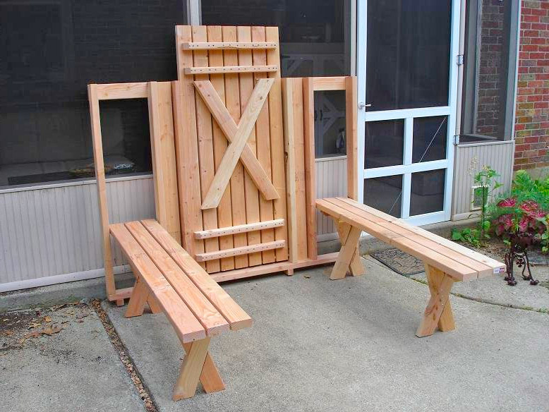 Wall Mounted Fold-up Picnic Table - Viking IV wall set