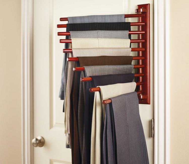 Wall Mounted Trouser Rack - 10 Pair
