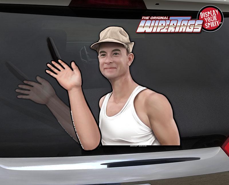 Waving Forrest Gump Wiper Blade Attachment